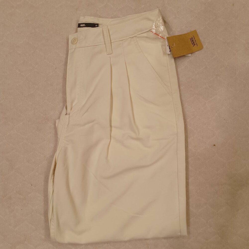 Vans Alder Relaxed Pleated Pants White Women's Size 29 VN000GA0DJR - Picture 5 of 12